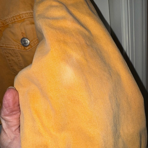 ZARA Cropped Jean Jacket – Dark Mustard / Burnt Yellow – Size L - Picture 4 of 13